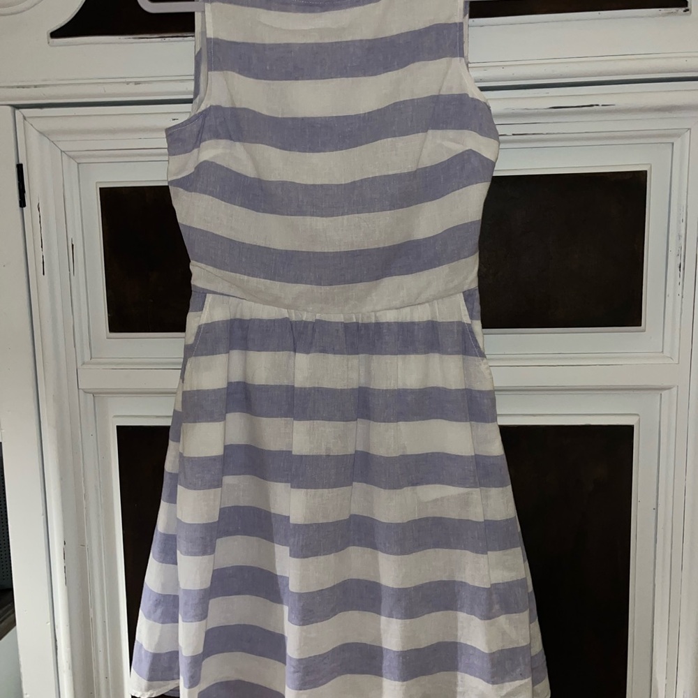 Striped Purple and White Kids Dress
